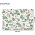 thumbnail image 2 of Coolnut Green Branches and Red Berries Bathroom Rug 24"×16",Non-Slip High Absorbent Bath Mat Rug Machine Washable Bahtub Mats Home Decor, 2 of 7
