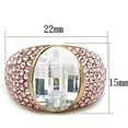 thumbnail image 4 of Womens Rose Gold Ring Anillo Para Mujer Stainless Steel Ring with AAA Grade CZ in Clear Dorli, 4 of 4