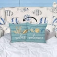 thumbnail image 5 of Coastal Throw Pillows,Coastal Pillow Covers,Nautical Beach Decorative Throw Pillow Cover,Nautical Pillows,Nautical Beach House Bed Room Decor 18 x 18 Inch Reversible Pillowcase (18x18 in, blue-1), 5 of 5