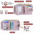 thumbnail image 2 of GAEKEAO Wallet for Women RFID Blocking Vegan Leather Bifold Card Holder Compact Zipper Pocket Wallets with 4 ID Windows, 2 of 8