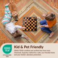 thumbnail image 4 of Design&I 5'x7' Ultra Soft Area Rug, Boho Grid Vintage Distressed Folk Motifs Geometric Border Southwestern None Fluffy Washable Non Shedding for Bedroom Living Room Home Office, 4 of 7