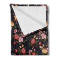 thumbnail image 2 of Watercolor Soft Flannel Fleece Blanket, Victorian Romantic Garden with Blossoming Roses Vintage Growth Soulful Bouquet, Cozy Plush for Indoor and Outdoor Use, 50" x 70", Multicolor, by Ambesonne, 2 of 5