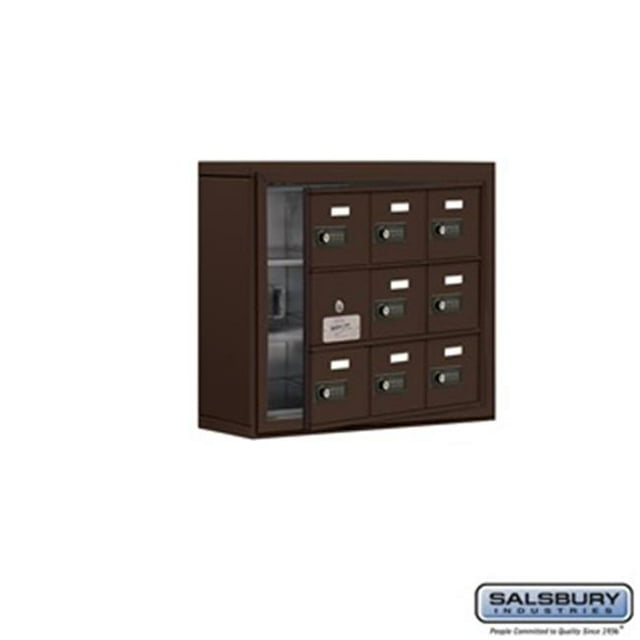 SalsburyIndustries 19135-09ZSC Cell Phone Storage Locker With Front Access Panel - 3 Door High Unit, Bronze