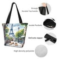 thumbnail image 7 of Japuie Parisian Cafe With Eiffel Print Women's Crossbody Tote Handbag,Shoulder Bag,Casual Tote,Satchels Crossbody Purse,Top-handle Tote Handbag,for Travel College Work, 7 of 7