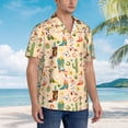thumbnail image 3 of Gukieu Groovy American Western Footwear Print Men's Short-sleeved Shirts, Button-down Lapel Hawaiian Shirts, T-shirts, Beach Vacation Summer Casual Wear,Medium, 3 of 7