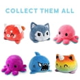 thumbnail image 3 of TeeTurtle - The Original Reversible Octopus Plushie - Pink + Aqua - Cute Sensory Fidget Stuffed Animals That Show Your Mood, 4 inch, 3 of 5