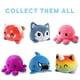 thumbnail image 3 of TeeTurtle - The Original Reversible Octopus Plushie - Pink + Aqua - Cute Sensory Fidget Stuffed Animals That Show Your Mood, 4 inch, 3 of 5