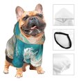 thumbnail image 3 of Fotbe Ocean Wave Crash Sudadera con Estampado para Perros Pequeños – Suéter con Capucha para Mascotas, Tela Suave de Forro Polar con Bolsillo-X-Large, 3 of 7