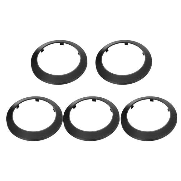 5PCS Pipe Cover Decor 4.3in/111.5mm Flange Pipe Cover Decor PP Plastic, Black