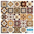 thumbnail image 6 of Mi Alma Black Brown Floral Peel & Stick Vinyl Backsplash Tiles 5x5, 24 pcs, 6 of 10
