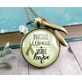 thumbnail image 2 of Invisible Illness Necklace Awareness Ribbon Gutsy Goodness Female Adult Bronze Metal Jewelry, 2 of 8