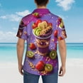 thumbnail image 3 of Lsque Fruit Parfait Colorful pattern Hawaiian Shirt for Men, Unisex Summer Beach Casual Short Sleeve Button Down Shirts-3X-Large, 3 of 9