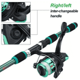 thumbnail image 3 of Fishing Rod and Reel Combo,6.9ft Telescopic Carbon Fiber Fishing with Pole Carrier Bag Spinning Reel Lures Hooks Fishing Pole Combo Set, for Beginner Adult Travel Saltwater Freshwater Fishing(green), 3 of 9