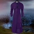 thumbnail image 2 of FEIFLY Priest Men Gothic Robe Halloween Father Outfits Party Halloween Solid Color Festival Clothing, 2 of 4