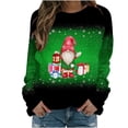 thumbnail image 2 of Qiopertar Chandail en Molleton à Col Rond pour Femmes Mode Décontractée Manches Longues Imprimé de Noël Blouse Offres de la Semaine Liquidation à Moins de 5$ jusqu'à 90 % de Réduction, 2 of 4