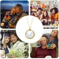 thumbnail image 6 of 4pcs Photo Locket Charms Necklace Round Stainless Steel Locket Pendants Double-Sided Picture Frame Memory Locket Charm with 17.7inch Chain for Wedding Jewellery Making Photo for DIY, 6 of 9