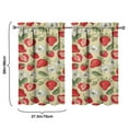 thumbnail image 4 of Vintage Strawberry Tier Kitchen Curtains for Bathroom Living Rod Pocket Window Drapes 28"x39" 2 Panels Window Treatment Tiers, 4 of 4