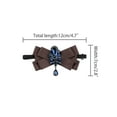 thumbnail image 2 of INSPIRE CHIC Corbata de moño con cinta para el Día del Padre, broche de strass, corbata preatado para hombres, corbata de moño para regalos de fiesta de boda, ceremonia, marrón oscuro, 2 of 5