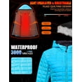 thumbnail image 4 of Little Donkey Andy Women's Insulated Hooded Hiking Jacket, Lightweight Puffer Warm Jacket with Synthetic Insulation Blue M, 4 of 6