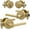 Brass, variant on Mega Handles Raegen Keyed Entry Lever Door Handle Satin Brass Zinc Easy Install 2 Pack Keyed-Alike