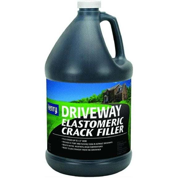 Henry Driveway Elastomeric Crack Filler - Water-Resistant Asphalt - 0.9 gal, Black