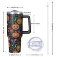thumbnail image 2 of Colorful Halloween Pattern Tumbler with Handle and Lid,40oz Double Wall Vacuum Insulated Tumbler,Cups Gift for Women and Men, 2 of 7