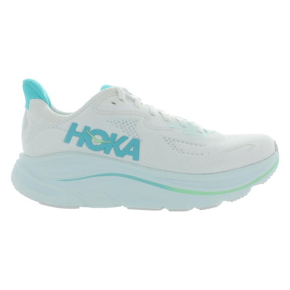 HOKA Clifton 10 Womens Shoes Size 7.5, Color: White/Cielo Blue