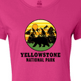 thumbnail image 4 of Inktastic Yellowstone National Park with Bear Mountains and Trees Cricle Women's T-Shirt, 4 of 5