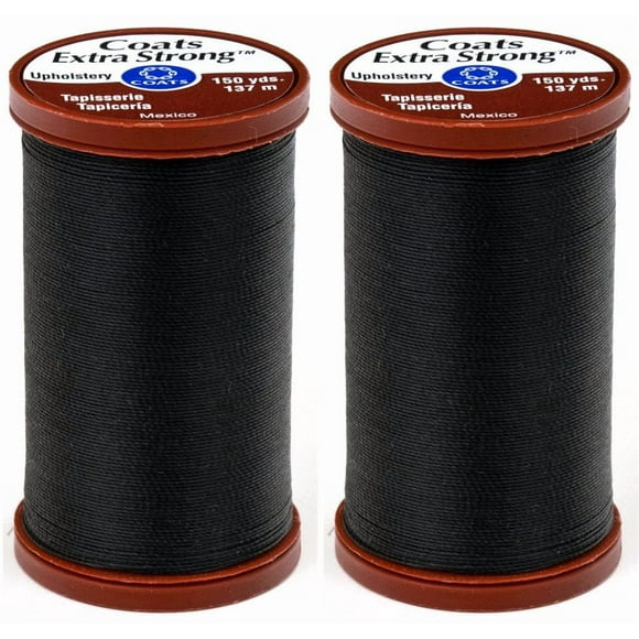Tapicería de nailon extra fuerte Thread Coats & Clark, 150 m, color negro