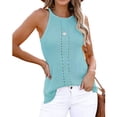 thumbnail image 3 of Birdeem Blouse Sans Manches Décontractée pour Femmes, Col Halter, 3 of 6