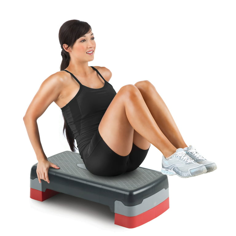 Gold's Gym Adjustable Exercise Aerobic Step Deck with Non-Slip Surface 