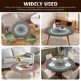 thumbnail image 3 of Tcwhniev Round Tablecloth with Elastic Edge, 40inch Waterproof Round Fitted Vinyl Tablecloth, Waterproof Wipeable TableCover for Indoor Outdoor, 3 of 8