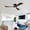 Matte Black Metal&Wood Acrylic, variant on XIZE 52" Matte Black Flush Mount Ceiling Fan with Solid Wood Blades, Lights, Remote Control, Quiet 6-Speed Reversible DC Motor for Patio, Living Room, Bedroom, and Office