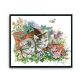 thumbnail image 2 of Cuadros Decorativos Estampado punto de cruz gatitos de verano 2 hilos 14CT bordado DIY Set (D377) Wdftyju embutido en tela, 2 of 9