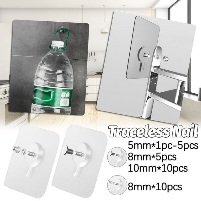 Viflosae Free Punching Screw Stickers Hook Photo Frame Strong Hook Fixer Wall Nails Wall Hanging Paintings No Mark Stickers Save 5% on vitamins & supplements