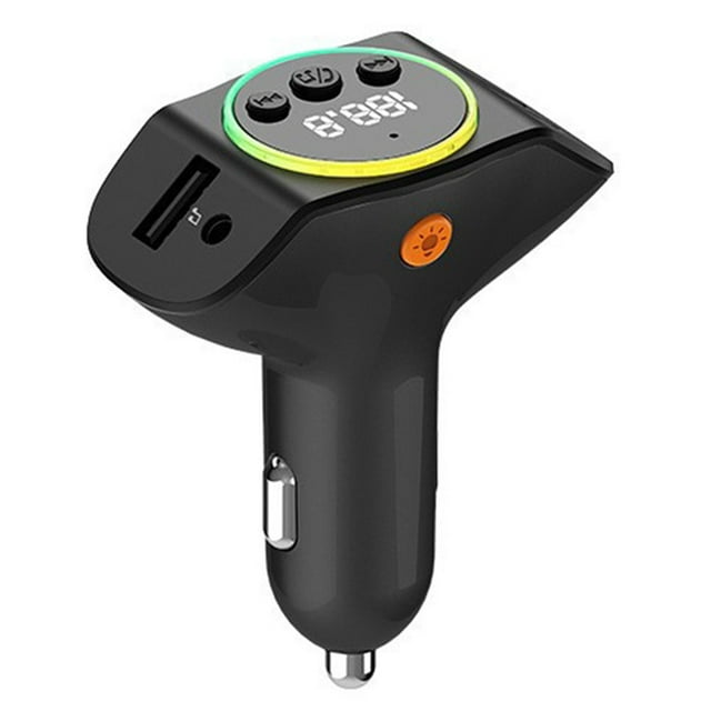 Adaptateur de Charge Rapide pour Voiture Lecteur MP3 pour Voiture Émetteur FM Sans Fil Mains Libres