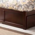 thumbnail image 4 of Madison Full Wood Platform Bed with Footboard and Twin Trundle in Walnut, 4 of 11