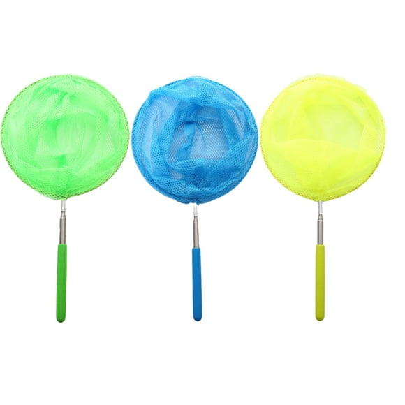 CIMAXIC 3 Pcs Filets Télescopiques Amusants Attraper des Insectes des Insectes Filets de Pêche Extensibles Excellents Outils d'Extérieur pour Enfants (Jaune),34.06"X7.48"X0.59 Pouces
