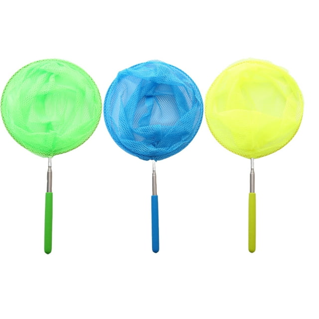 CIMAXIC 3 Pcs Filets Télescopiques Amusants Attraper des Insectes des Insectes Filets de Pêche Extensibles Excellents Outils d'Extérieur pour Enfants (Jaune),34.06"X7.48"X0.59 Pouces