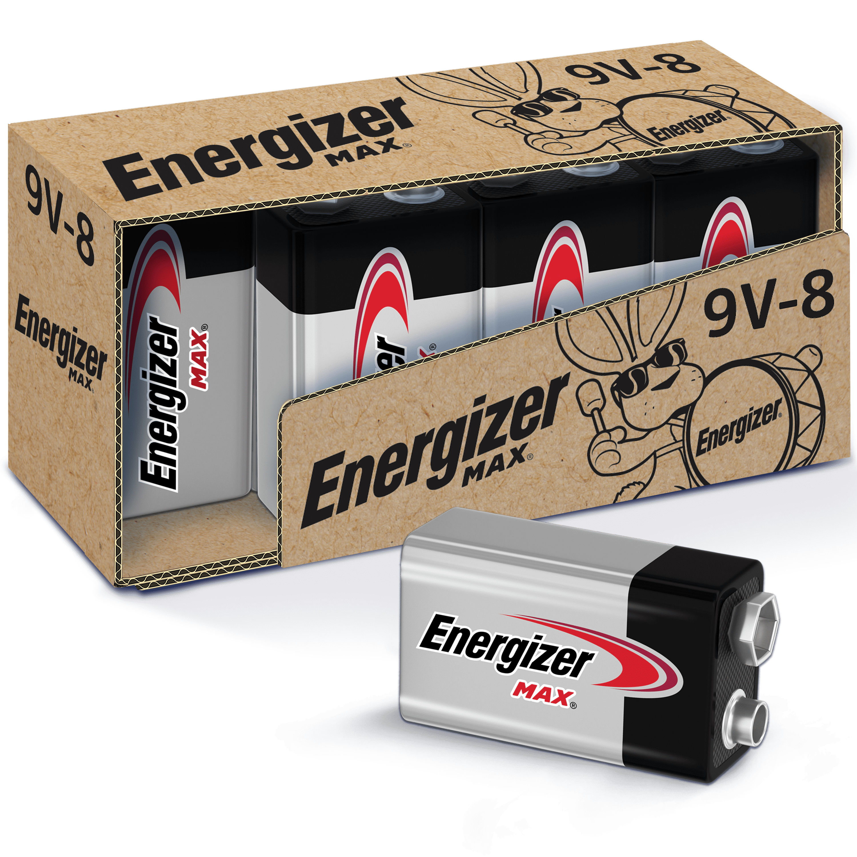 Energizer MAX 9V Batteries Alkaline 9 Volt Batteries 8 Pack Energizer MAX 9V Batteries Alkaline 9 Volt Batteries 8 Pack
