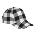 thumbnail image 3 of Naloa Original Classic Low Profile Hat Men Women Baseball Cap Dad Hat Adjustable Unconstructed White And Black Plaid Print Cap, 3 of 9