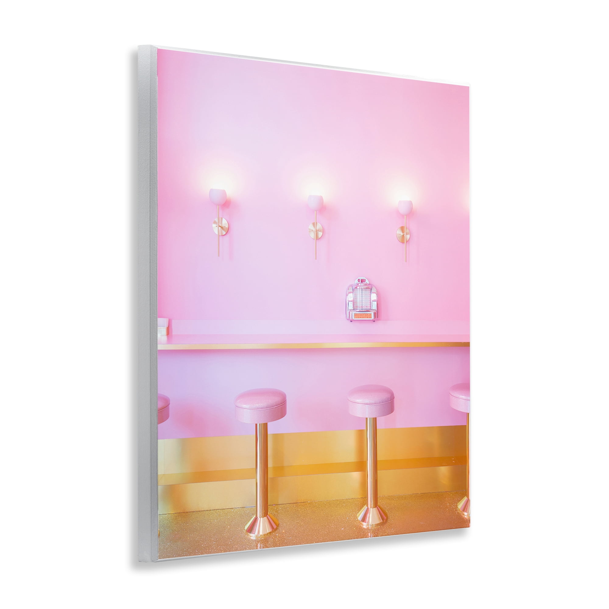 Stupell Industries Pink Retro Dessert Parlor Wall Plaque Art, design by LISH Creative