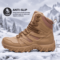 thumbnail image 3 of Stepedia Snow Boots for Men Insulated Waterproof Winter Boots Faux Fur Outdoor Hiking Boot for Cold Weather, Brown, 3 of 6