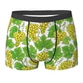 thumbnail image 6 of Men's Boxer Briefs, Cute Lime Green Grape Soft Comfy Mens Underwear Boxer Briefs Breathable With Widen Waist, 6 of 7