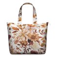 thumbnail image 1 of Spring Garden Print Duffel Aesthetic Floral Tote, , Lightweight, Large Capacity Carry-On Bag, 1 of 5