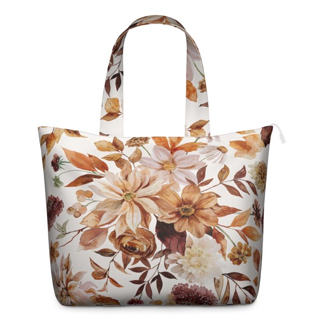 Spring Garden Print Duffel Aesthetic Floral Tote, , Lightweight, Large Capacity Carry-On Bag