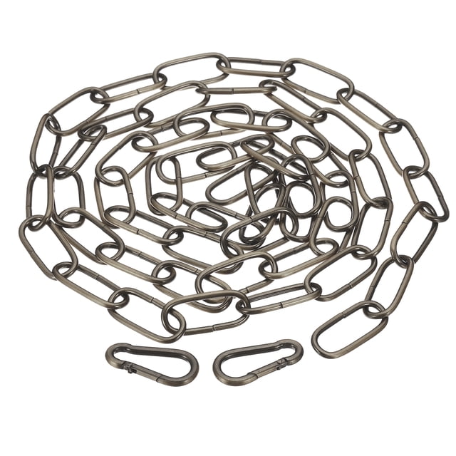 Uxcell 6 Feet Bronze Finish Lighting Hanging Chain, Metal Looping Chain for Hanging Plant Pendant Light Fixture