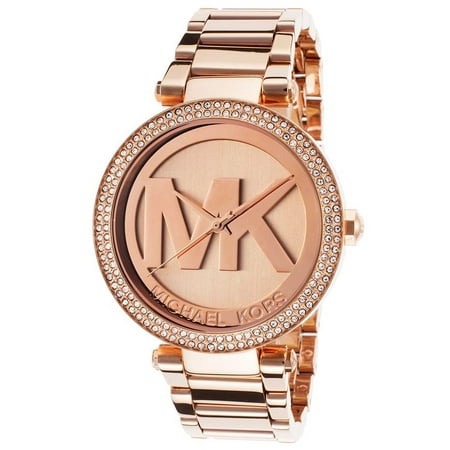 Michael Kors Women's Parker Rose Gold-Tone Logo Watch MK5865