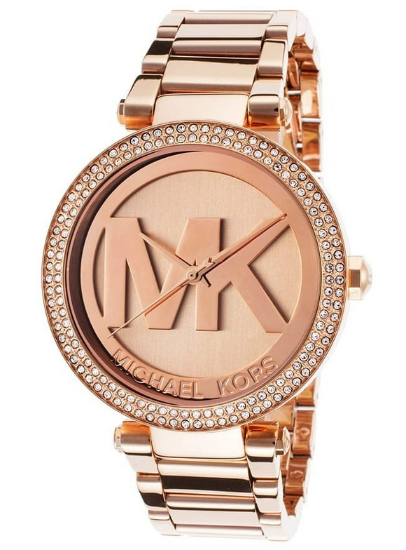 Michael Kors Women's Parker Rose Gold-Tone Logo Watch MK5865