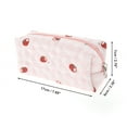 thumbnail image 2 of Unique Bargains 1 Pc Women Small Persimmon Makeup Bag for Travel Vacation Pink Polyester, 2 of 4